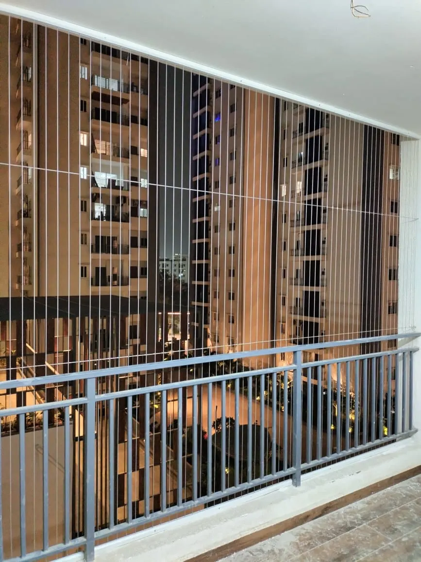 Anti bird Invisible grills near me in KPHB Phase 5 Anti Bird Invisible grill installation in KPHB Phase 5