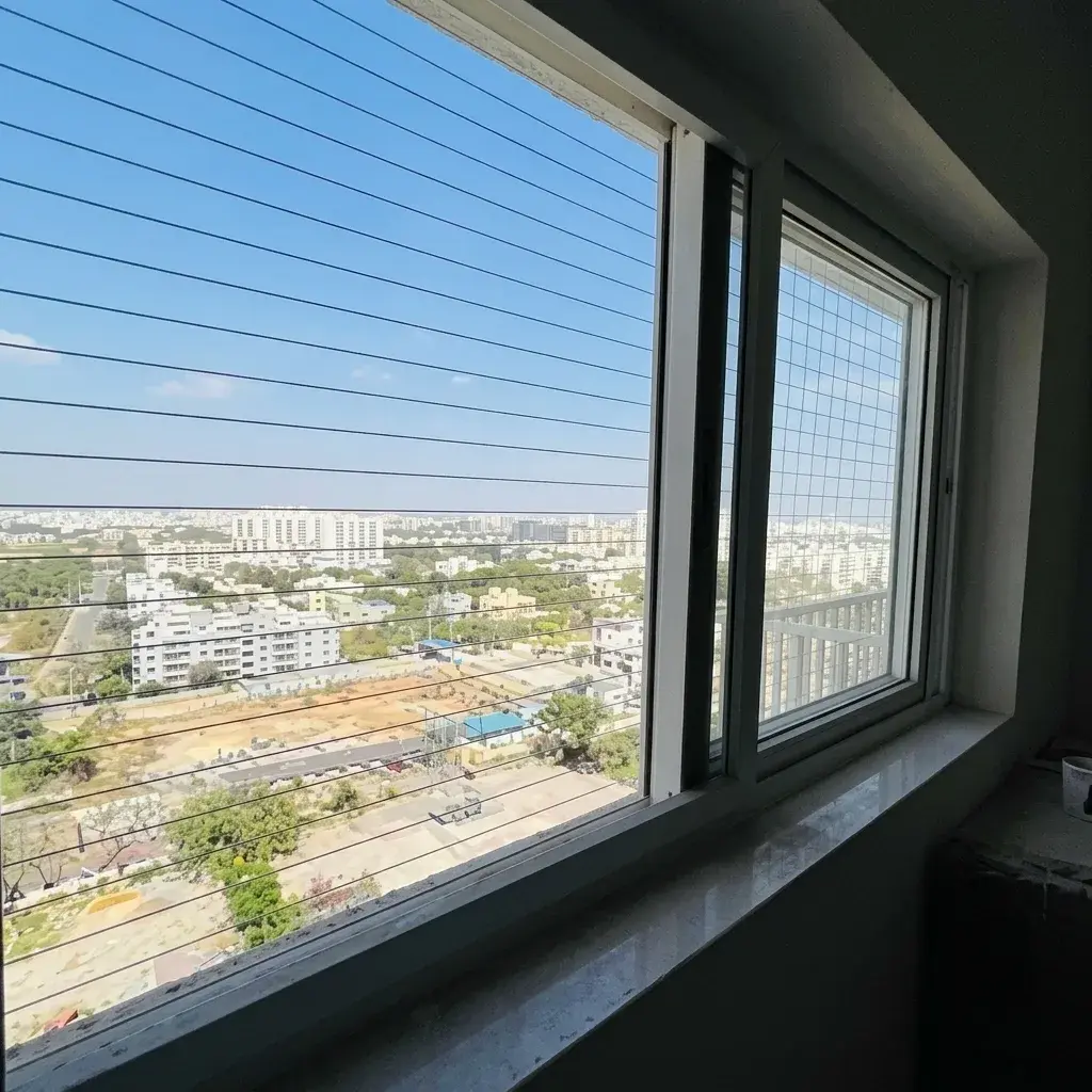 Windows Invisible grills near me in Sri Aditya Athena Hyderabad Windows Invisible grill installation near me Sri Aditya Athena