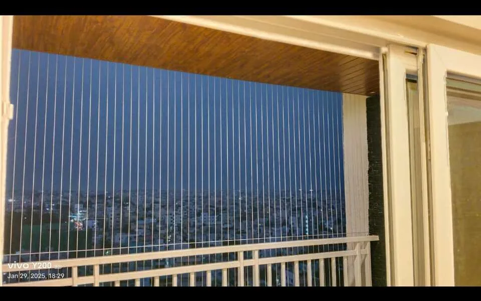 Anti bird Invisible grills near me in Puppalaguda Anti Bird Invisible grill installation in Puppalaguda